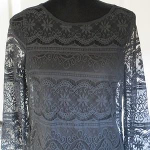 Max Studio Black Lace Dress Size XS NWT